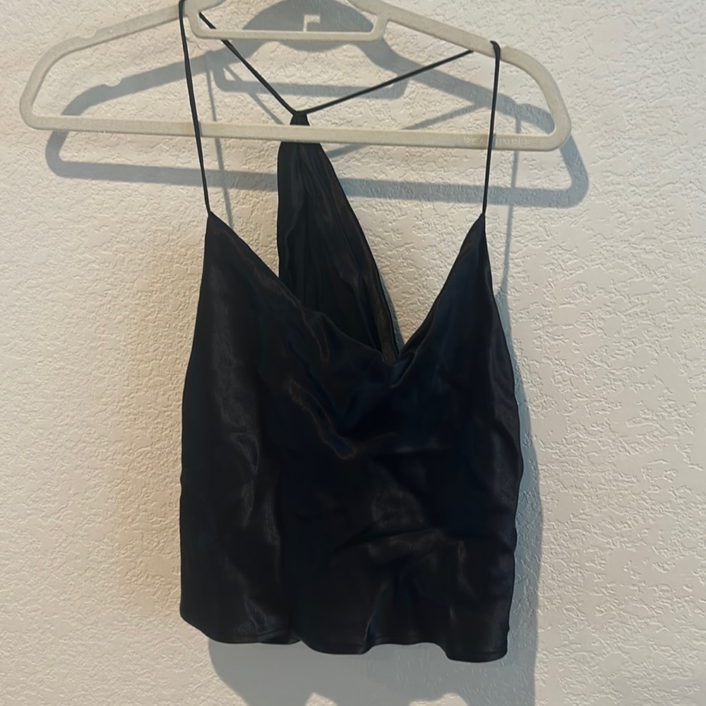 Silky zara cowl neck top